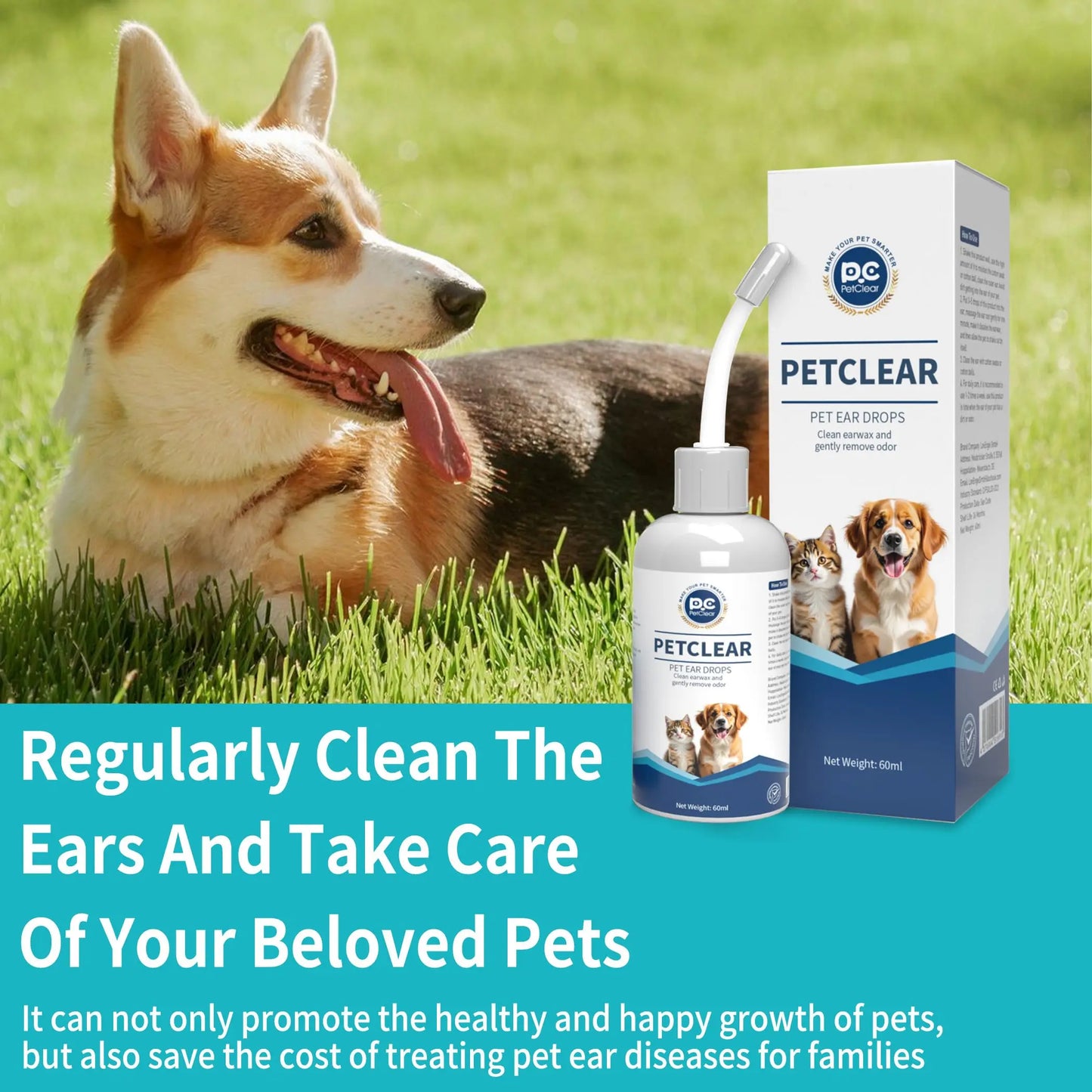 Wax-Dissolving Ear Drops for Dogs & Cats